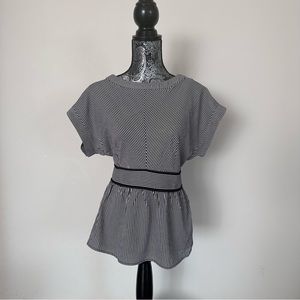 Monteau Striped Peplum Top NWT